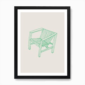 Chair Poster Green Art Print