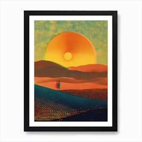 Sunset In The Desert Art Print