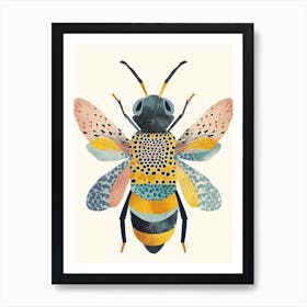 Colourful Insect Illustration Bee 16 Art Print