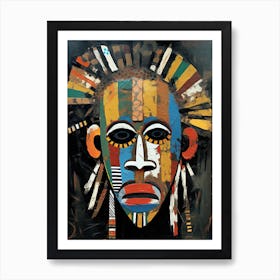 Tales Of Timelessness; African Masked Art Art Print