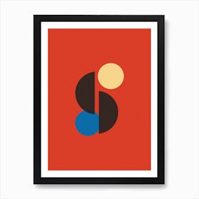 Mid Century Geometric Art 1 Art Print