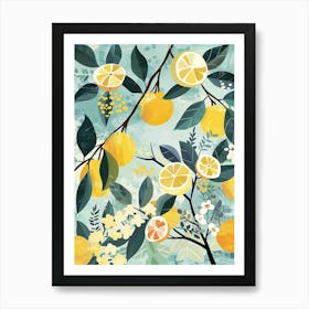 Apple Tree Flat Illustration 2 Art Print