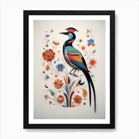 Scandinavian Bird Illustration Magpie 4 Art Print