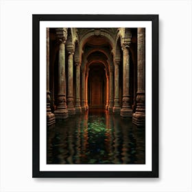 Basilica Cistern Yerebatan Sarnc Pixel Art 8 Art Print