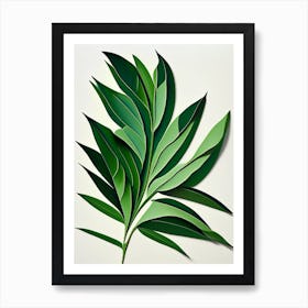 Tarragon Leaf Vibrant Inspired 3 Art Print
