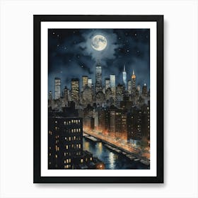 New York Skyline Serenity Art Print