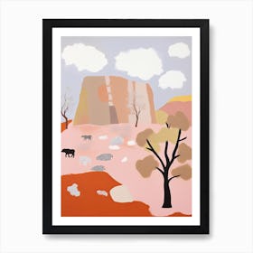 Great Sandy Desert   Australia, Contemporary Abstract Illustration 1 Art Print