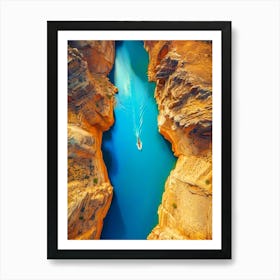 Boat In The Canyon Art Print