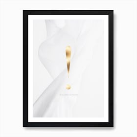 Exclamation Mark Gold Art Print