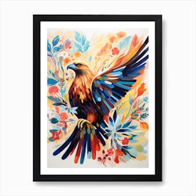 Bird Painting Collage Golden Eagle 4 Art Print