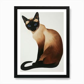 Siamese Cat Painting 3 Art Print