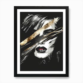 Gold And Black 44 Art Print