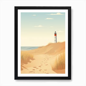 Baltic Sea And North Sea, Minimalist Ocean and Beach Retro Landscape Travel Poster Set #2 Art Print
