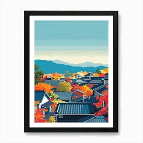 Matsumoto Japan 4 Colourful Illustration Art Print