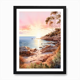 Watercolor Painting Of Cape Le Grand National Park, Australia 4 Art Print