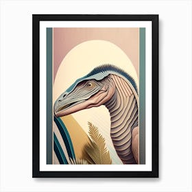 Dromaeosaurus 1 Pastel Dinosaur Art Print