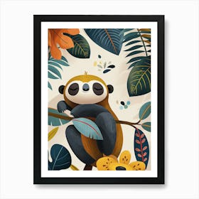 Cute Sloth Art Print