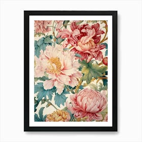 Floral Wallpaper 115 Art Print