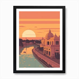 Prayagraj India  Travel Illustration 1 Art Print