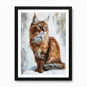 Somali Cat Painting 4 Art Print