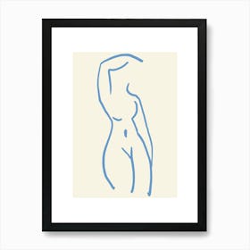 Abstract Women Body Line  Art Print