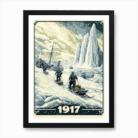 Aihrgdesign A Vintage Adventure Poster Of A Dramatic Polar Re 6ef11cd0 Bb78 4941 B034 A54d0cad31ec 3 Art Print