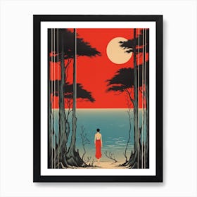 Inland Sea, Japan Vintage Travel Art 3 Art Print