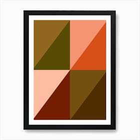 Geometric Art in Warm Tones Art Print