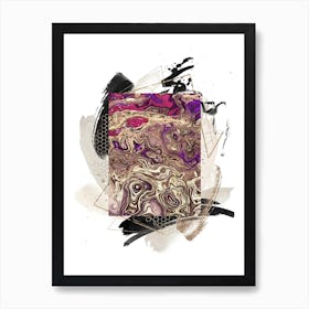Boho Abstract Art Illustration In A Photomontage Style 71 Art Print