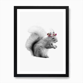 Dressy Squirrel Art Print