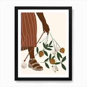 Illustration Of African American Woman Art Print