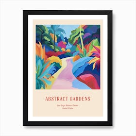 Colourful Gardens San Diego Botanic Garden Usa 3 Red Poster Art Print