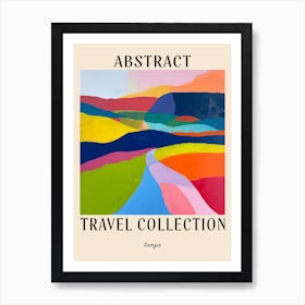 Abstract Travel Collection Poster Georgia 2 Art Print