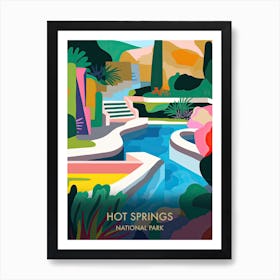 Hot Springs National Park Travel Poster Matisse Style 2 Art Print