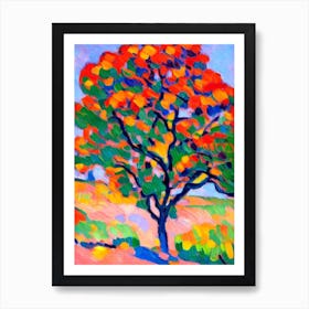 Longleaf Pine tree Abstract Block Colour Art Print