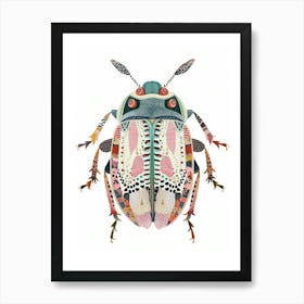 Colourful Insect Illustration Pill Bug 16 Art Print