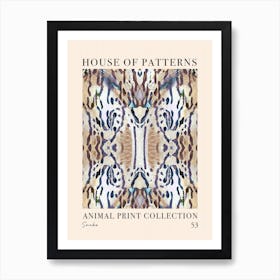 House Of Patterns Snake Animal Print Pattern 2 Art Print