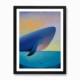 Blue Whale Abstract Art Print