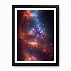 A beautiful nebula with whirling colors and shapes Art Print