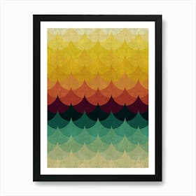 Geometric sunset 5 Art Print