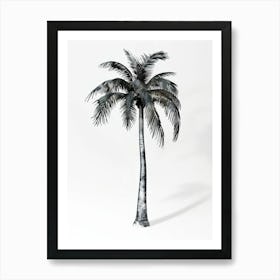 Palm Tree Pixel Illustration 1 Art Print