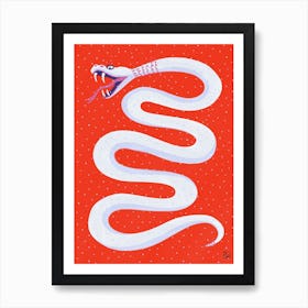 Red Snake Art Print