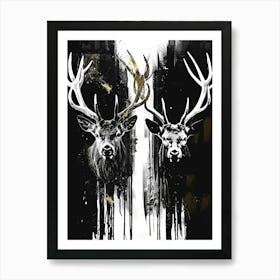 Deer Head 24 Art Print