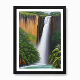 Kaieteur Falls, Guyana Peaceful Oil Art (1) Art Print