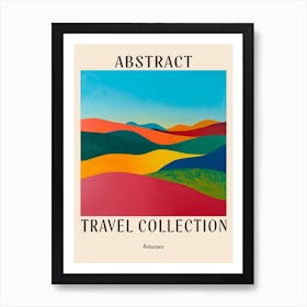 Abstract Travel Collection Poster Botswana 4 Art Print