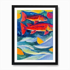 Salmon Matisse Inspired Art Print