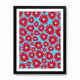 Alien Abstract Flowers Art Print