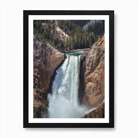 Yellowstone River Waterfall Poster