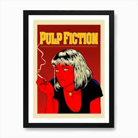 PULP FICTION | RED POSTER Art Print