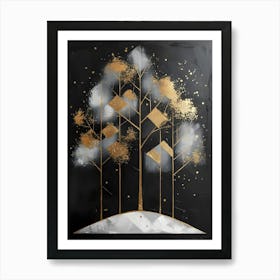 Trees In The Snow Art Print